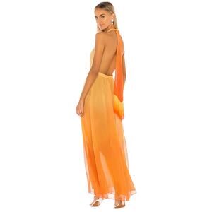 jonathan simkhai plisse lame maxi dress Jonathan Simkhai Pliss Lame Goddess Gown Maxi Dress Champagne Size L NWT